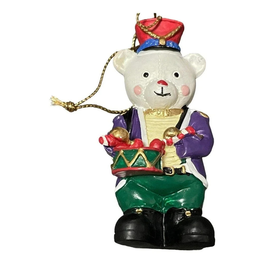Avon Gift Collection Strike Up‎ The Band Teddy Drummer Ornament
